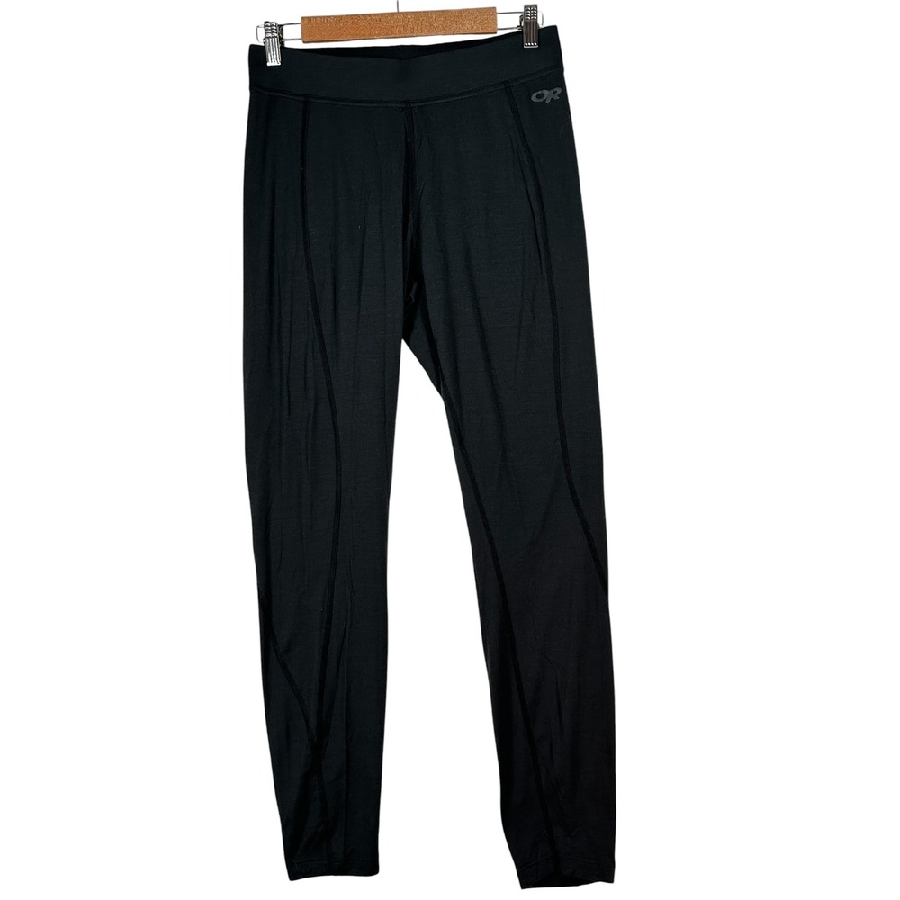 Outdoor Research Womens Merino Wool Blend Base Layer Leggings Black Large Smi